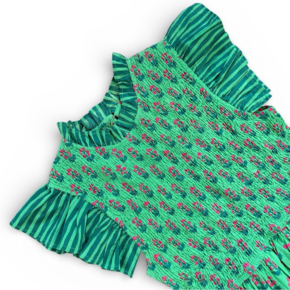 Printfresh High Priority Blouse Clover Green Flor… - image 3